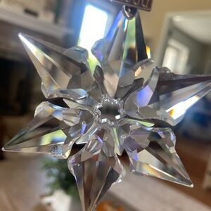 Swarovski 2000 Annual Christmas Holiday Ornament Crystal Snowflake Star With Box